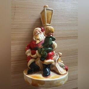 Sebastian Collector Santa and Child Mini Figurine 3 1/4”
